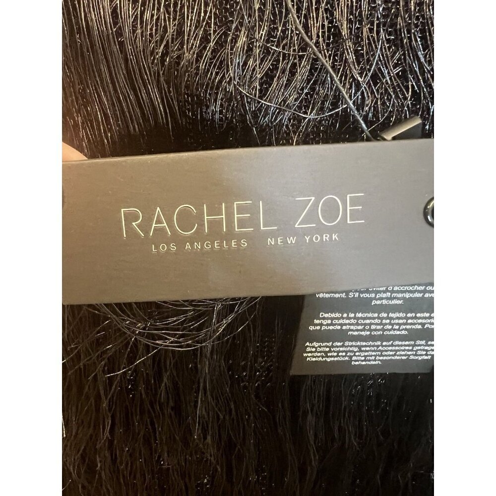 Rachel Zoe Iggy XS Fringe Pullover Blouse Tank Top Black NWT Boho Chic Trendy - Picture 7 of 11